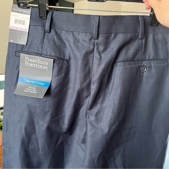 nwt Perry Ellis Portfolio Travel Luxe Pants 32x30 - Picture 2 of 12